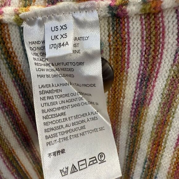 Anthropologie Womens Size XS Serena Striped V Neck Sweater Brown Tan Multicolor - Picture 5 of 7